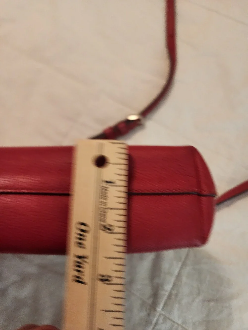 Kate Spade Red Textured Leather Crossbody Bag Gold Hardware Exc Condition